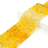 4MM Yellow Agate Gemstone Grade AAA Micro Faceted Square Cube Loose Beads 15.5 inch Full Strand (80008930-P19)