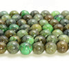 Green Genuine Turquoise Gemstone Round 6MM 8MM 10MM Loose Beads 15 Inch Full Strand (A251)