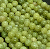 Natural Olive Peridot Jade Gemstone Grade AAA Round 4mm 6mm 8mm 10mm Loose Beads Full Strand (A257)