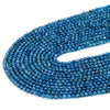 Natural Deep Blue Apatite Gemstone Grade AAA Micro Faceted Round 2MM 3MM Loose Beads (P14)