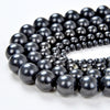 Genuine Shungite Smooth Gemstone High Carbon Grade AAA 4mm 6mm 8mm 10mm Round Loose Beads (A276)