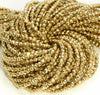 18k Gold Hematite Gemstone Grade AAA Micro Faceted Round 2mm 3mm 4mm Loose Beads 15.5 inch Full Strand (A261)