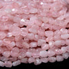 6-8MM Natural Madagascar Rose Quartz Gemstone Pebble Nugget Loose Beads (D184)