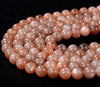 8MM Genuine Sunstone Gemstone Grade AAA Round Loose Beads (D155)