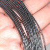 1X1MM Black Hematite Gemstone Round Tube Loose Beads 16 inch Full Strand (80000000-A36)