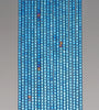 1X1MM Matte Blue Hematite Gemstone Round Tube Loose Beads 16 inch Full Strand (80000013-A36)