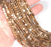 4X4MM Bronze Hematite Gemstone Square Loose Beads 16 inch Full Strand (80000051-A37)