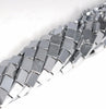 8X6MM Silver Hematite Gemstone Rectangle Flat Loose Beads 16 inch Full Strand (80000057-A37)