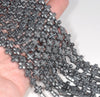 6MM Black Hematite Gemstone Cross Loose Beads 16 inch Full Strand (80000062-A37)