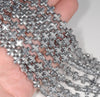 6MM Silver Hematite Gemstone Cross Loose Beads 16 inch Full Strand (80000064-A37)