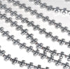 6MM Silver Hematite Gemstone Cross Loose Beads 16 inch Full Strand (80000064-A37)