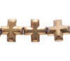 6MM Matte Gold Hematite Gemstone Cross Loose Beads 16 inch Full Strand (80000070-A37)