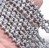 6MM Matte Silver Hematite Gemstone Cross Loose Beads 16 inch Full Strand (80000071-A37)