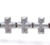 6MM Matte Silver Hematite Gemstone Cross Loose Beads 16 inch Full Strand (80000071-A37)