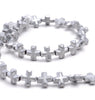 6MM Matte Silver Hematite Gemstone Cross Loose Beads 16 inch Full Strand (80000071-A37)