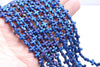 6MM Matte Blue Hematite Gemstone Cross Loose Beads 16 inch Full Strand (80000075-A37)