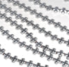 8MM Silver Hematite Gemstone Cross Loose Beads 15.5 inch Full Strand (80000078-A38)