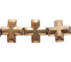 8MM Matte Gold Hematite Gemstone Cross Loose Beads 15.5 inch Full Strand (80000084-A38)