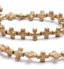 8MM Matte Gold Hematite Gemstone Cross Loose Beads 15.5 inch Full Strand (80000084-A38)