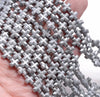 8MM Matte Silver Hematite Gemstone Cross Loose Beads 15.5 inch Full Strand (80000085-A38)