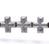 8MM Matte Silver Hematite Gemstone Cross Loose Beads 15.5 inch Full Strand (80000085-A38)