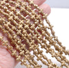 8MM Matte Bronze Hematite Gemstone Cross Loose Beads 15.5 inch Full Strand (80000086-A38)