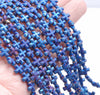 8MM Matte Blue Hematite Gemstone Cross Loose Beads 15.5 inch Full Strand (80000089-A38)