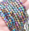 6MM Rainbow Hematite Gemstone Love Heart Loose Beads 15.5 inch Full Strand (80000094-A38)