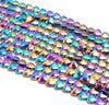 6MM Rainbow Hematite Gemstone Love Heart Loose Beads 15.5 inch Full Strand (80000094-A38)