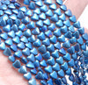 8MM Blue Hematite Gemstone Love Heart Loose Beads 16 inch Full Strand (80000103-A39)