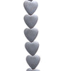 8MM Matte Black Hematite Gemstone Love Heart Loose Beads 16 inch Full Strand (80000104-A39)