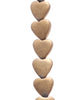 8MM Matte Gold Hematite Gemstone Love Heart Loose Beads 16 inch Full Strand (80000105-A39)