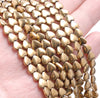 10MM Gold Hematite Gemstone Love Heart Loose Beads 16 inch Full Strand (80000112-A39)