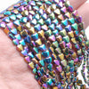 10MM Rainbow Hematite Gemstone Love Heart Loose Beads 16 inch Full Strand (80000115-A39)