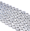 8MM Silver Hematite Gemstone Rim Halo Circle Loose Beads 16 inch Full Strand (80000127-A40)