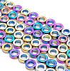 8MM Rainbow Hematite Gemstone Rim Halo Circle Loose Beads 16 inch Full Strand (80000129-A40)