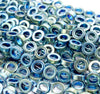 8MM Green Hematite Gemstone Rim Halo Circle Loose Beads 16 inch Full Strand (80000130-A40)