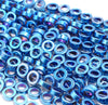 8MM Blue Hematite Gemstone Rim Halo Circle Loose Beads 16 inch Full Strand (80000131-A40)