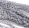 8MM Matte Black Hematite Gemstone Rim Halo Circle Loose Beads 16 inch Full Strand (80000132-A40)