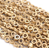 8MM Matte Gold Hematite Gemstone Rim Halo Circle Loose Beads 16 inch Full Strand (80000133-A40)