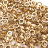 10MM Gold Hematite Gemstone Rim Halo Circle Loose Beads 16 inch Full Strand (80000140-A40)