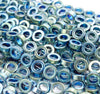 10MM Green Hematite Gemstone Rim Halo Circle Loose Beads 16 inch Full Strand (80000144-A40)