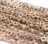 10MM Matte Bronze Hematite Gemstone Rim Halo Circle Loose Beads 16 inch Full Strand (80000149-A41)