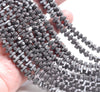 6X3MM Matte Black Hematite Gemstone Side Drill Hexagon Tube Loose Beads 16 inch Full Strand (80000173-A42)