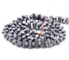 6X3MM Matte Black Hematite Gemstone Side Drill Hexagon Tube Loose Beads 16 inch Full Strand (80000173-A42)