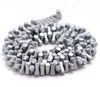 6X3MM Matte Silver Hematite Gemstone Side Drill Hexagon Tube Loose Beads 16 inch Full Strand (80000175-A42)