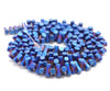 6X3MM Matte Blue Hematite Gemstone Side Drill Hexagon Tube Loose Beads 16 inch Full Strand (80000179-A42)