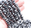 12X5MM Black Hematite Gemstone Nugget Loose Beads 15.5 inch Full Strand (80000180-A42)