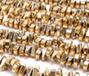 12X5MM Gold Hematite Gemstone Nugget Loose Beads 15.5 inch Full Strand (80000181-A42)