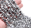 12X5MM Silver Hematite Gemstone Nugget Loose Beads 15.5 inch Full Strand (80000182-A42)